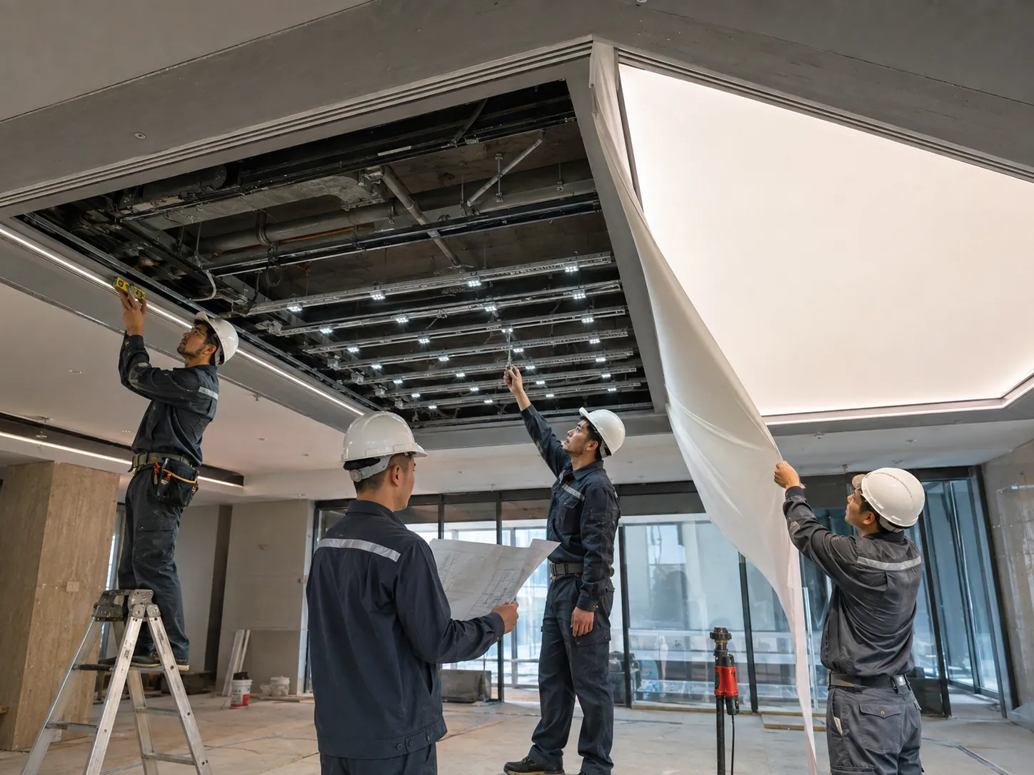Thời gian thi công trần xuyên sáng phụ thuộc vào những yếu tố nào?
